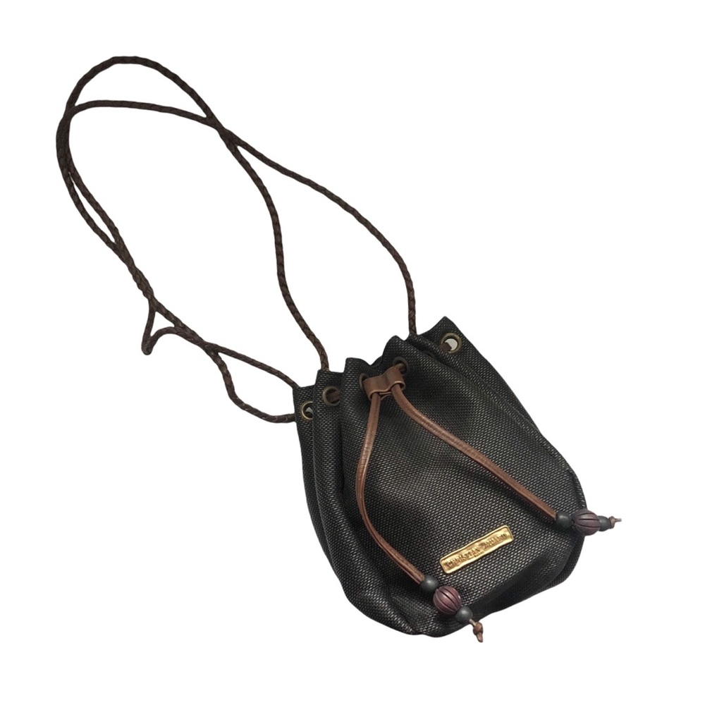 Vintage Christian Aujard Paris Black Brown Mini Backpack